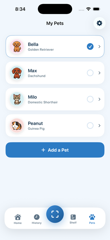 Pet profiles